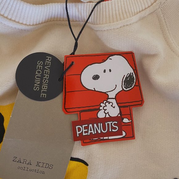 NEW Peanuts soft crewneck with reversible sequins! - Picture 3 of 6